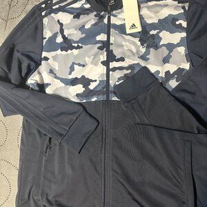 ADIDAS TRACK & FIELD MULTISPORT BLUE'S & GRAY'S SOLID & CAMO JACKET SIZE L MEN $